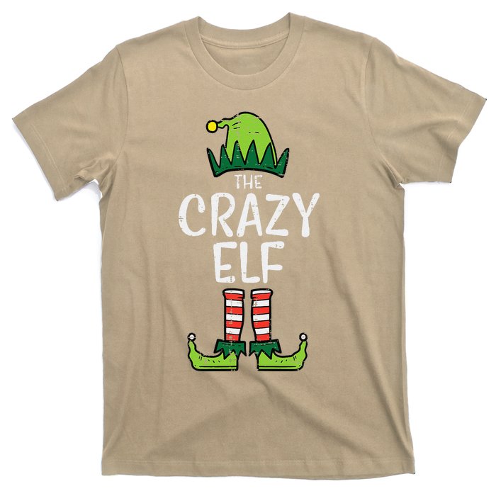 Crazy Elf Xmas Matching Christmas For Family Funny T-Shirt