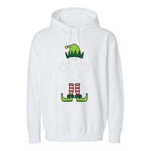 Crazy Elf Xmas Matching Christmas For Family Funny Garment-Dyed Fleece Hoodie