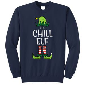 Chill Elf Xmas Matching Christmas For Family Funny Funny Tall Sweatshirt