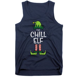 Chill Elf Xmas Matching Christmas For Family Funny Funny Tank Top