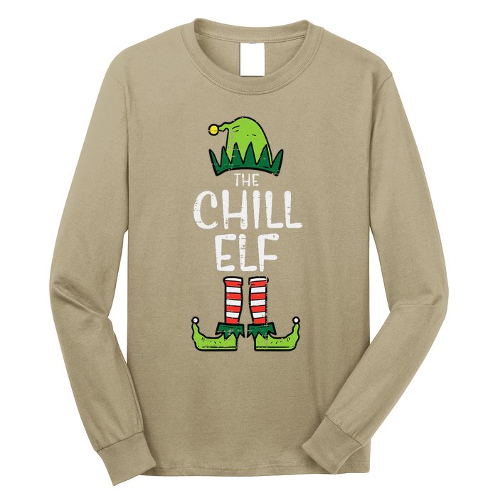 Chill Elf Xmas Matching Christmas For Family Funny Funny Long Sleeve Shirt