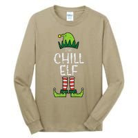 Chill Elf Xmas Matching Christmas For Family Funny Funny Tall Long Sleeve T-Shirt