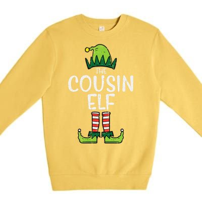 Cousin Elf Xmas Matching Christmas For Family Premium Crewneck Sweatshirt