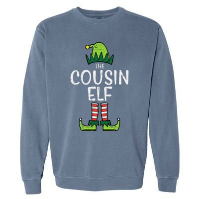 Cousin Elf Xmas Matching Christmas For Family Garment-Dyed Sweatshirt