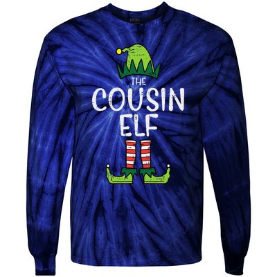 Cousin Elf Xmas Matching Christmas For Family Tie-Dye Long Sleeve Shirt