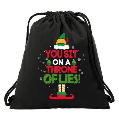 Elf - You Sit on a Throne of Lies Drawstring Bag