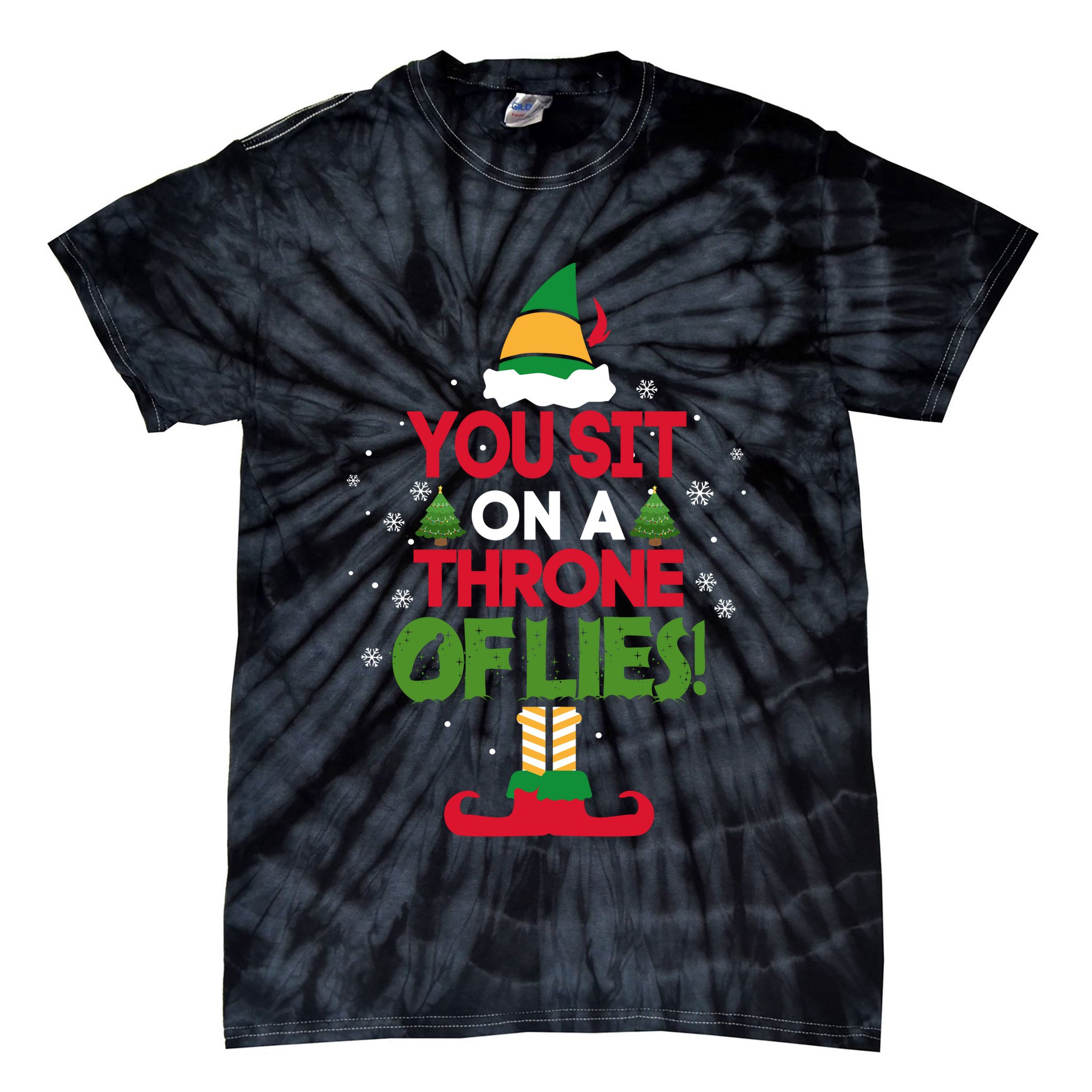 Elf - You Sit on a Throne of Lies Tie-Dye T-Shirt