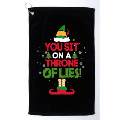 Elf - You Sit on a Throne of Lies Golf Towel