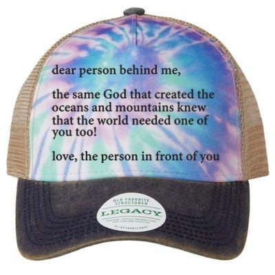 Carew Ellington You Are Loved Dear Person Behind Me Legacy Tie Dye Trucker Hat