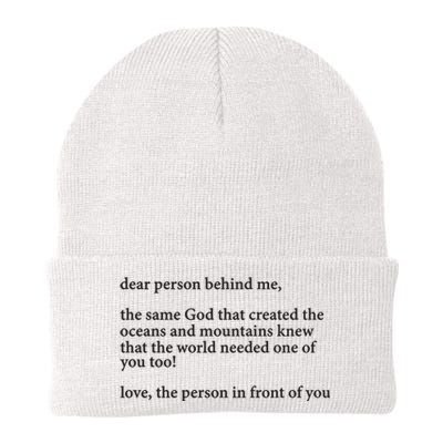 Carew Ellington You Are Loved Dear Person Behind Me Knit Cap Winter Beanie