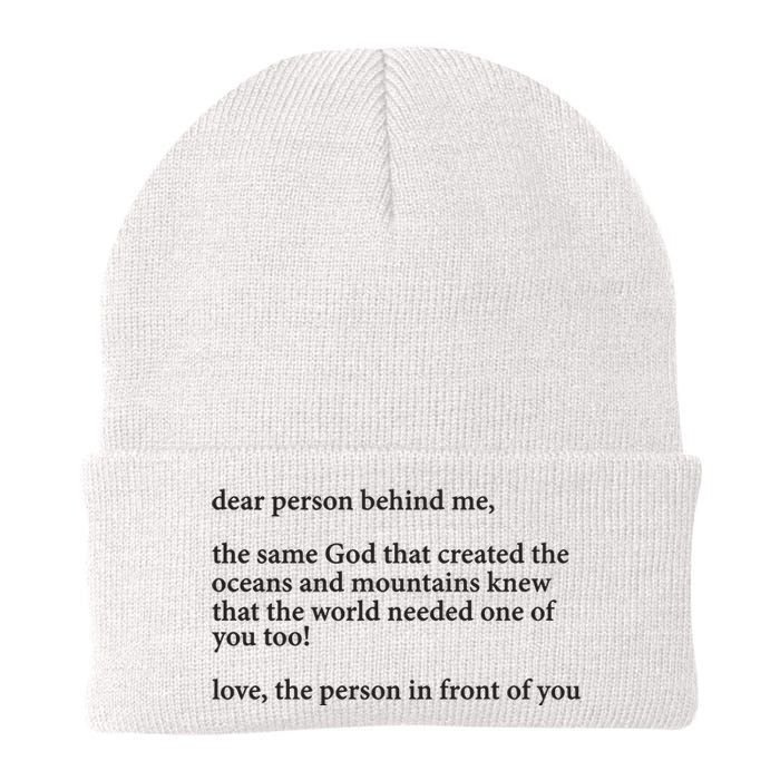 Carew Ellington You Are Loved Dear Person Behind Me Knit Cap Winter Beanie