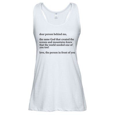 Carew Ellington You Are Loved Dear Person Behind Me Ladies Essential Flowy Tank
