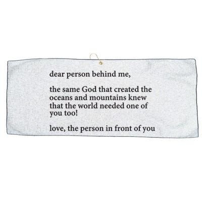 Carew Ellington You Are Loved Dear Person Behind Me Large Microfiber Waffle Golf Towel