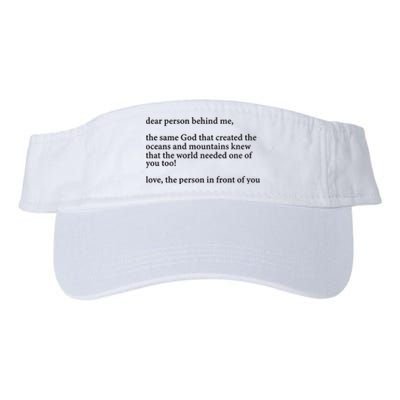 Carew Ellington You Are Loved Dear Person Behind Me Valucap Bio-Washed Visor