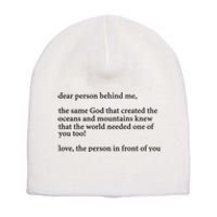 Carew Ellington You Are Loved Dear Person Behind Me Short Acrylic Beanie