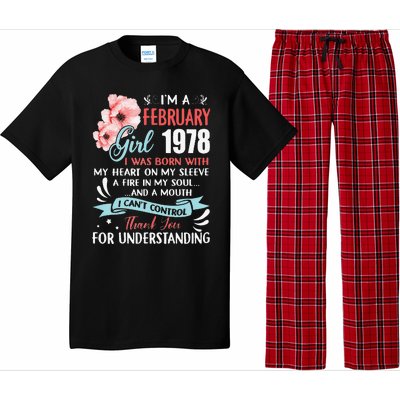 Cute February 1978 45th Birthday Gift 45 Years Old Pajama Set