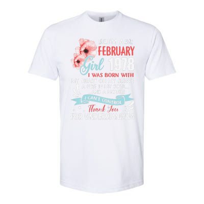 Cute February 1978 45th Birthday Gift 45 Years Old Softstyle® CVC T-Shirt