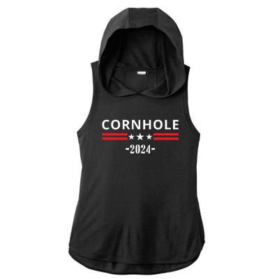 Cornhole Funny 2024 Election Ladies PosiCharge Tri-Blend Wicking Draft Hoodie Tank