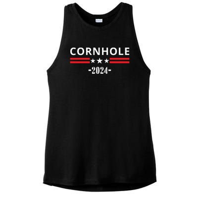 Cornhole Funny 2024 Election Ladies PosiCharge Tri-Blend Wicking Tank