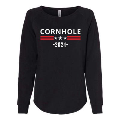 Cornhole Funny 2024 Election Womens California Wash Sweatshirt