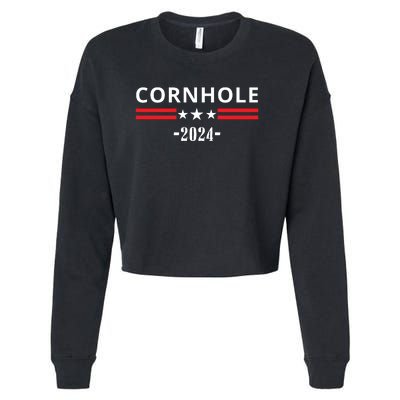 Cornhole Funny 2024 Election Cropped Pullover Crew