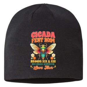 Cicada Fest 2024 Broods Xix & Xiii Entomology Cicada Lover Gift Sustainable Beanie