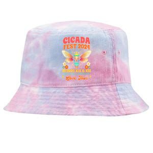 Cicada Fest 2024 Broods Xix & Xiii Entomology Cicada Lover Gift Tie-Dyed Bucket Hat