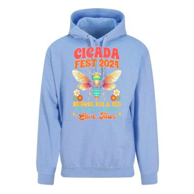 Cicada Fest 2024 Broods Xix & Xiii Entomology Cicada Lover Gift Unisex Surf Hoodie