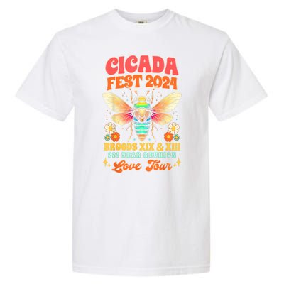 Cicada Fest 2024 Broods Xix & Xiii Entomology Cicada Lover Gift Garment-Dyed Heavyweight T-Shirt