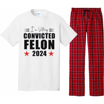 Convicted Felon 2024 Voting Graphic Pajama Set