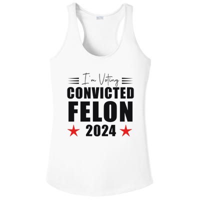 Convicted Felon 2024 Voting Graphic Ladies PosiCharge Competitor Racerback Tank