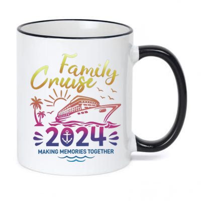 Cruise Family 2024 Making Memories Together Matching Family 11oz Black Color Changing Mug