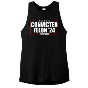 Convicted Felon 24 Trump 2024 Ladies PosiCharge Tri-Blend Wicking Tank