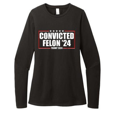 Convicted Felon 24 Trump 2024 Womens CVC Long Sleeve Shirt