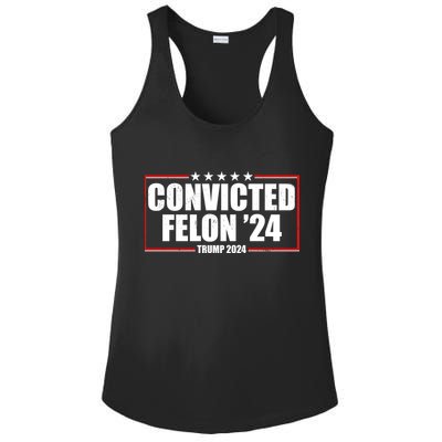 Convicted Felon 24 Trump 2024 Ladies PosiCharge Competitor Racerback Tank