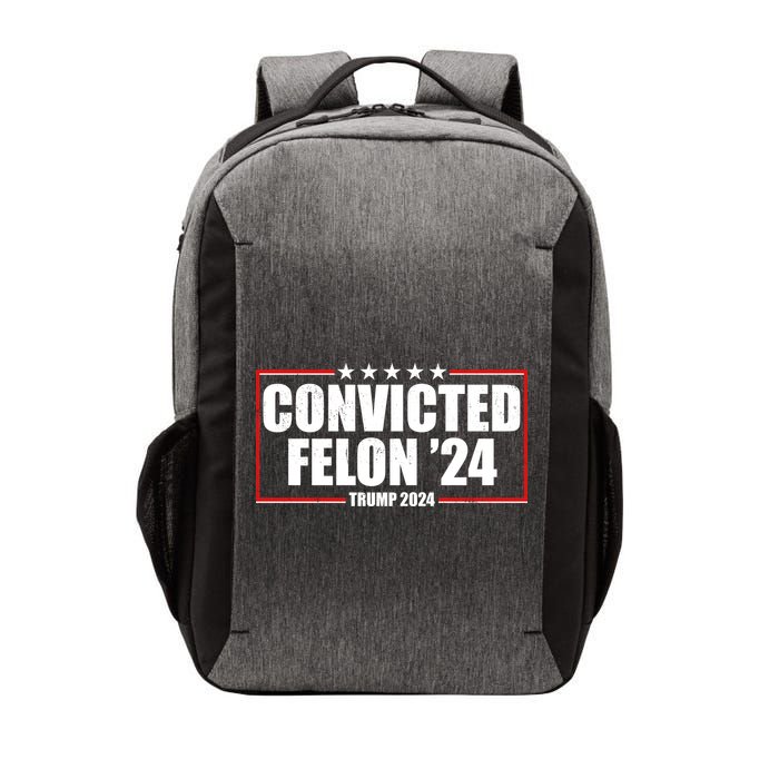 Convicted Felon 24 Trump 2024 Vector Backpack
