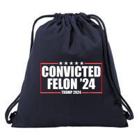 Convicted Felon 24 Trump 2024 Drawstring Bag