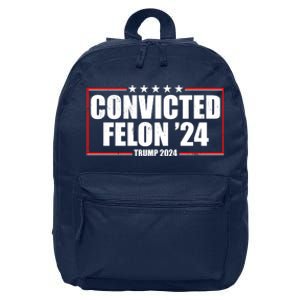 Convicted Felon 24 Trump 2024 16 in Basic Backpack