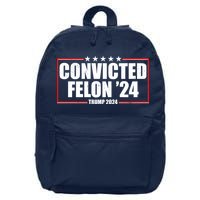 Convicted Felon 24 Trump 2024 16 in Basic Backpack