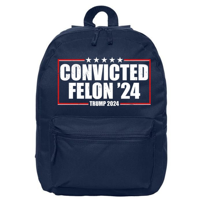 Convicted Felon 24 Trump 2024 16 in Basic Backpack