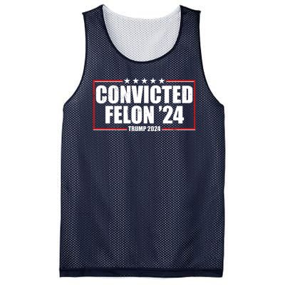 Convicted Felon 24 Trump 2024 Mesh Reversible Basketball Jersey Tank