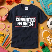 Convicted Felon 24 Trump 2024 Kids T-Shirt