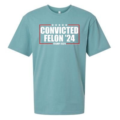 Convicted Felon 24 Trump 2024 Sueded Cloud Jersey T-Shirt