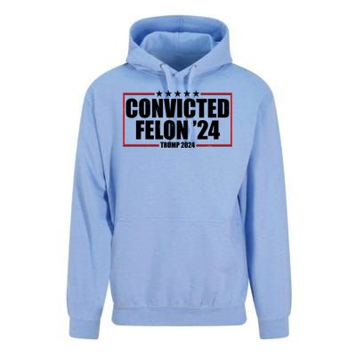 Convicted Felon 24 Trump 2024 Unisex Surf Hoodie