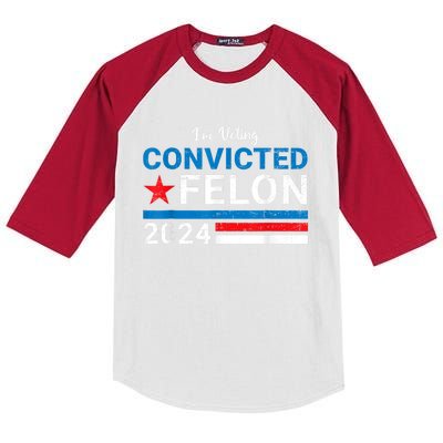 Convicted Felon 2024 Kids Colorblock Raglan Jersey