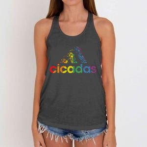 Cicada Fest 2024 Broods Xix & Xiii Love Women's Knotted Racerback Tank