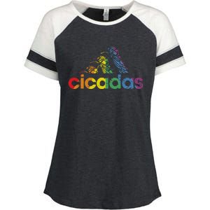 Cicada Fest 2024 Broods Xix & Xiii Love Enza Ladies Jersey Colorblock Tee