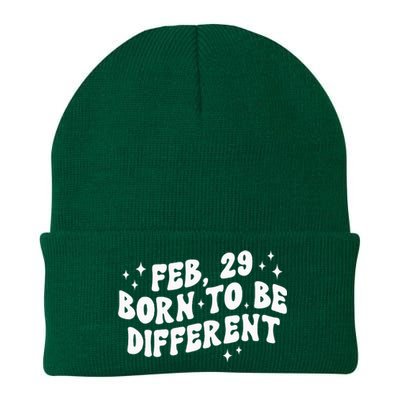 Cute Feb 29 Born To Be Different Leap Day Birthday Leap Year Knit Cap Winter Beanie