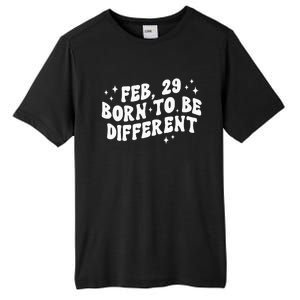 Cute Feb 29 Born To Be Different Leap Day Birthday Leap Year Tall Fusion ChromaSoft Performance T-Shirt