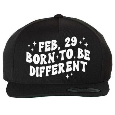 Cute Feb 29 Born To Be Different Leap Day Birthday Leap Year Wool Snapback Cap